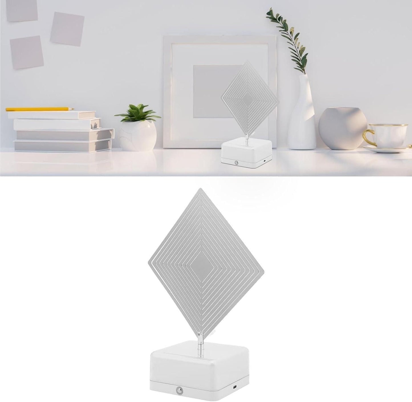 3D 360 Rotating Square Night Light